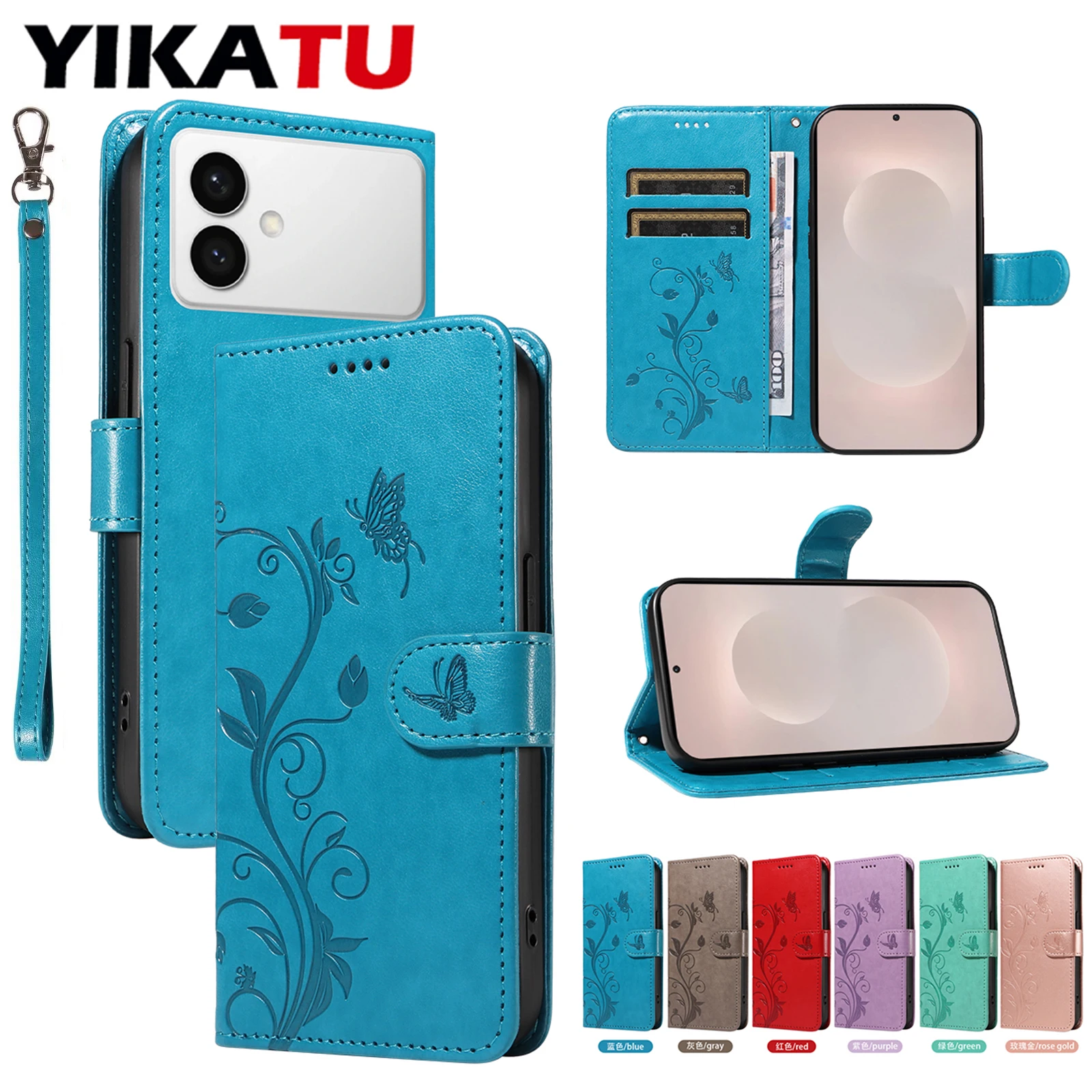 

Magnetic Wallet Case For Samsung Galaxy A6 Plus A5 2017 A3 2016 A07 5G A06 4G A05S A03 A02S A03S A03 Core A04E A310 A510 Cover