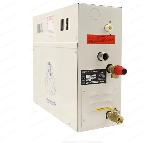 4.5KW Steam Generator 220V/380V w/ Digital Controller for Home Sauna Spa Shower, SS Low Power Auto Cut-off Accessory