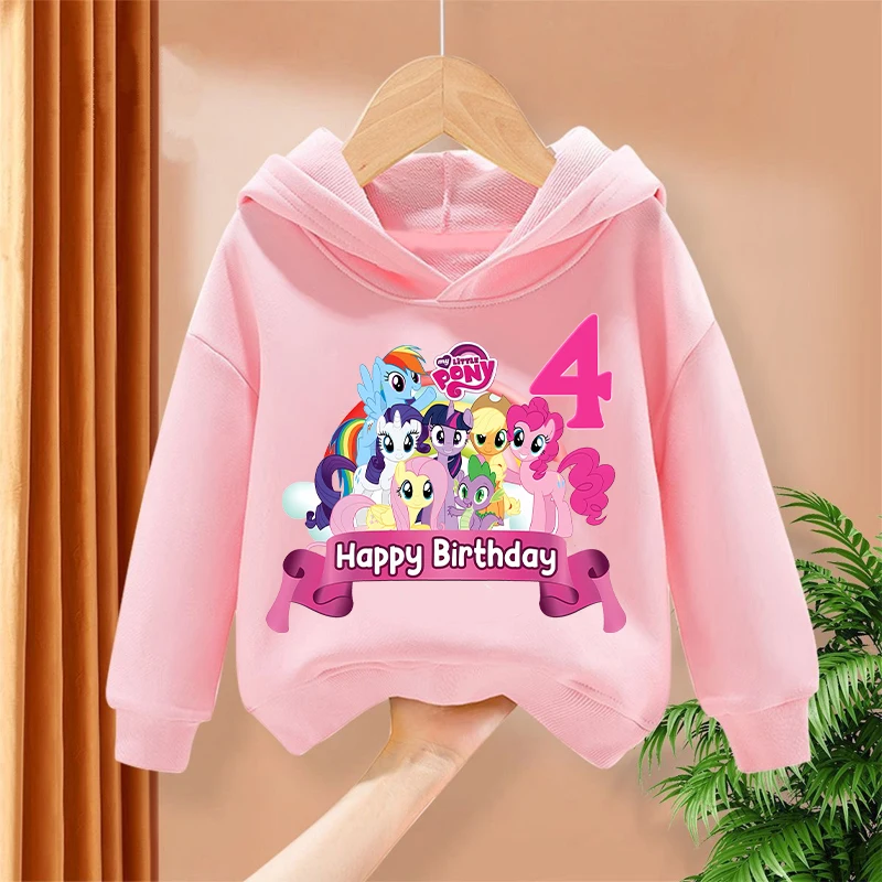 بلدي ليتل المعلقات الفتيات هوديس أنيمي أرقام 1-9 عيد ميلاد البلوز الأطفال الخريف بلوفر شتوي طويلة الأكمام الاطفال الملابس هدية