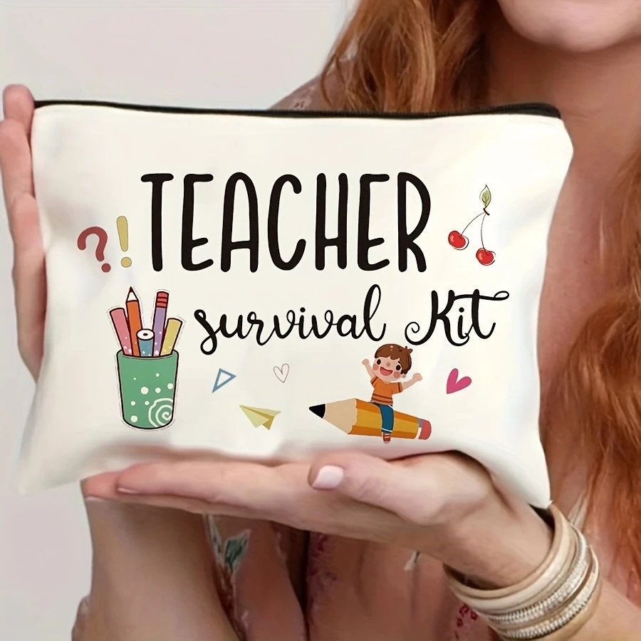 Kosmetyczka podróżna, saszetka na zamek błyskawiczny, torba na przybory toaletowe, piórnik, torba organizer, idealny prezent dla przyjaciół i nauczycieli.