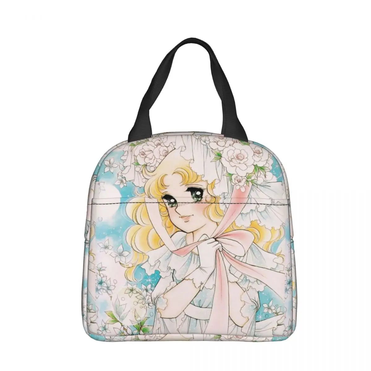 Candy Anime bolsas de almuerzo aisladas a prueba de fugas, bolsa enfriadora reutilizable romántica Kawaii, lonchera de mano, viaje de playa, hombres y mujeres