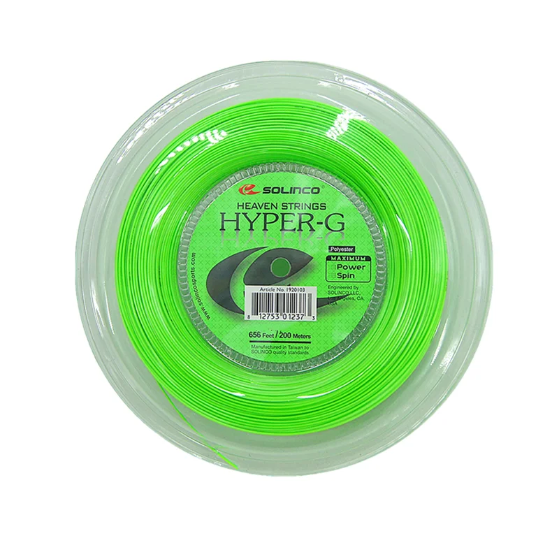 Solinco-carrete de cuerda hyper G, 17G/1,25, 660 pies/200m