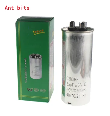 1PCS CBB65 Air conditioner compressor start capacitor 20 25 30UF 35UF 40UF 45UF 50UF 60UF 70UF 80UF 450V 4+2New and original