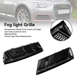 Areyourshop Front Fog Light Grill Lower Bumper Grille Chrome Fit AUDI A4 B9 2016 2017 2018