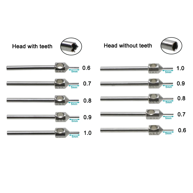 GREATLH Hair Transplant Punch with Or Without Serrated Hair Follicle Extraction Tool Stainless Steel