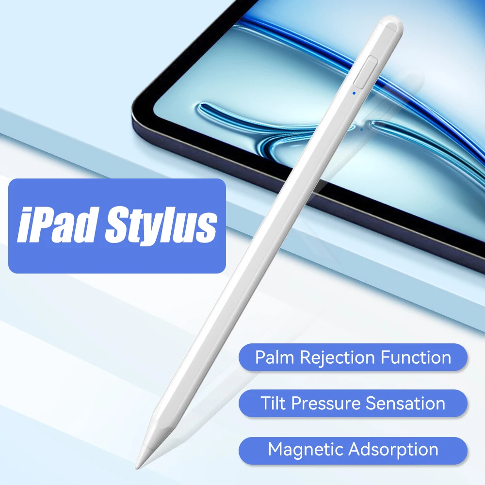 قلم رصاص لجهاز iPad 2024 iPad Air 11 Air 13 M2 Pro 13 11 M4 5/6/7/8/9/10th Gen Air 3/4/5 Mini 5 6 مع رفض راحة اليد