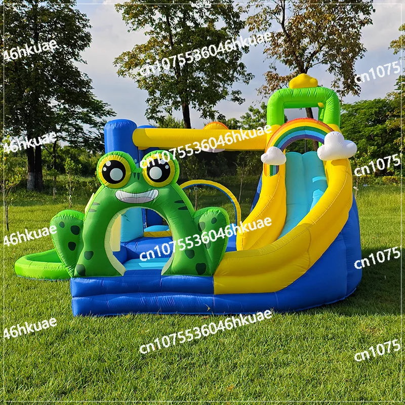 Indoor Children's Bouncy Castle Cross-border Small Frog Jumping Bed Household Rainbow Slide Bobo Ball Pool Toys