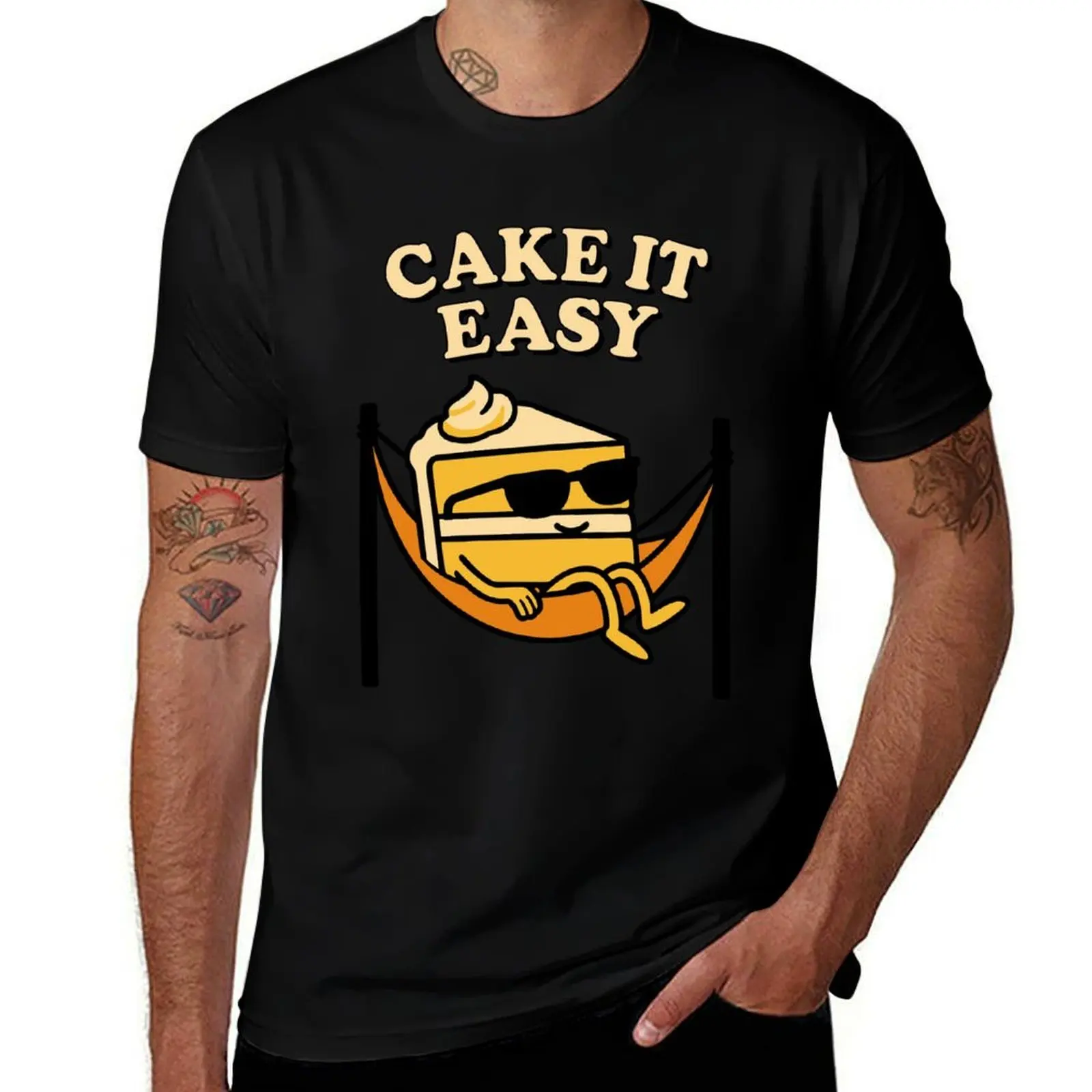 CAKE IT EASY T-Shirt Work Style Casual T-Shirt