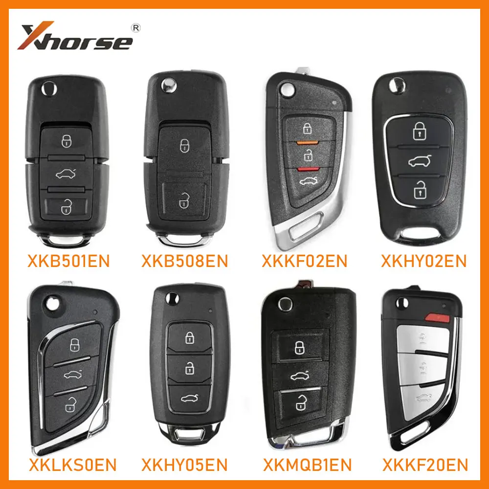 1pcs Xhorse VVDI2 Wire Remote XKB501EN/XKB508EN/XKKF02EN/XKHY02EN/XKMQB1EN/XKKF20EN/XKLKS0EN for VVDI Key Tool Car Remote Key