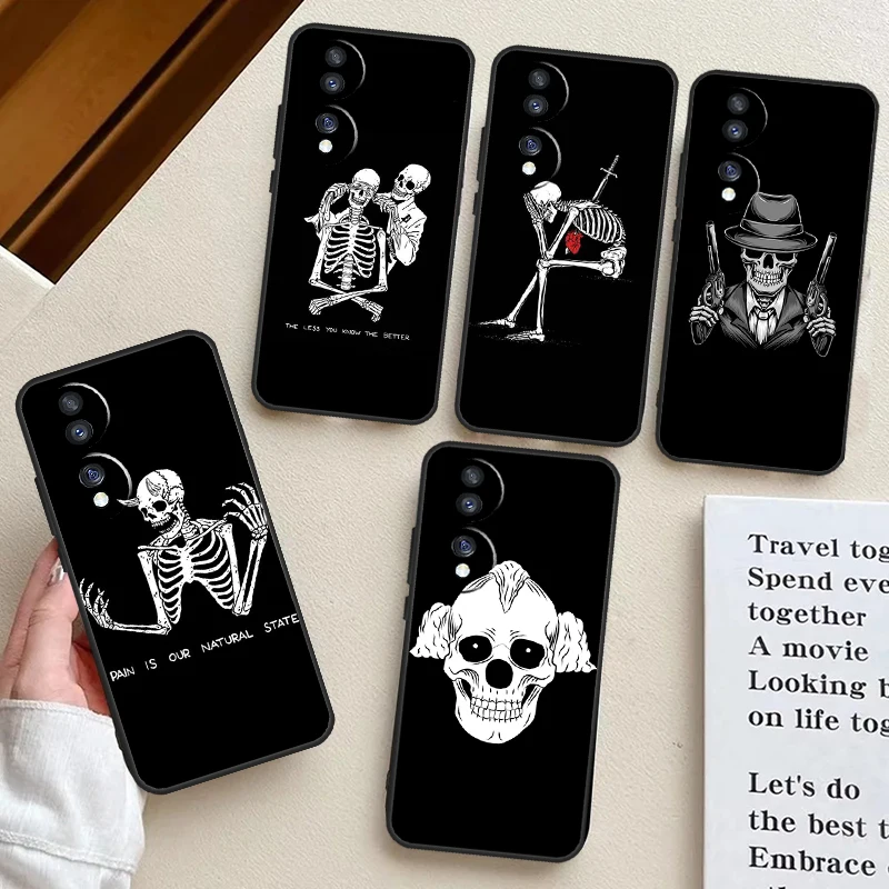 Death Skull Bones Clown Circus Case For Honor X8a X9a X6a X7a X6 X7 X8 X9 X8b X9b Honor 90 Lite 70 50 Magic 5 6 Pro Cover