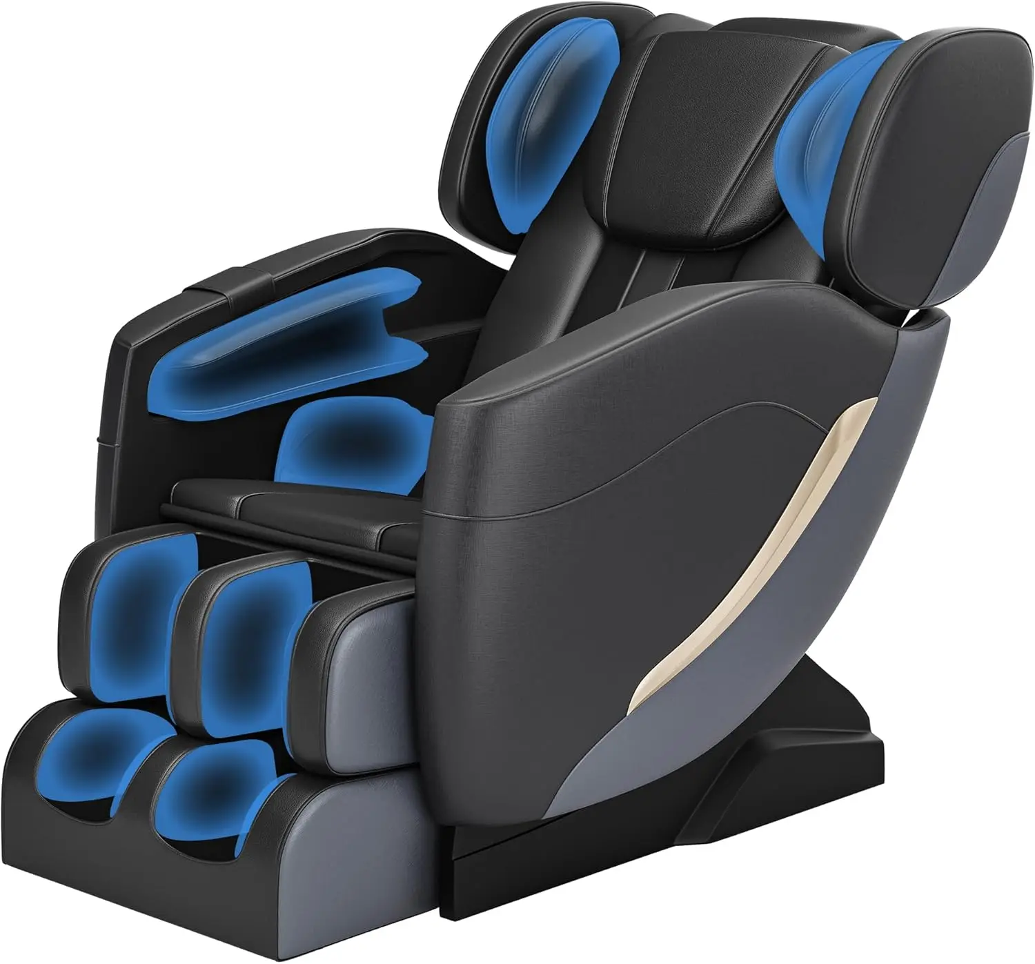 Full Body Zero Gravity Massage Chair with Auto Modes, 8 Fix Point Rollers, Bluetooth, Foot Massage