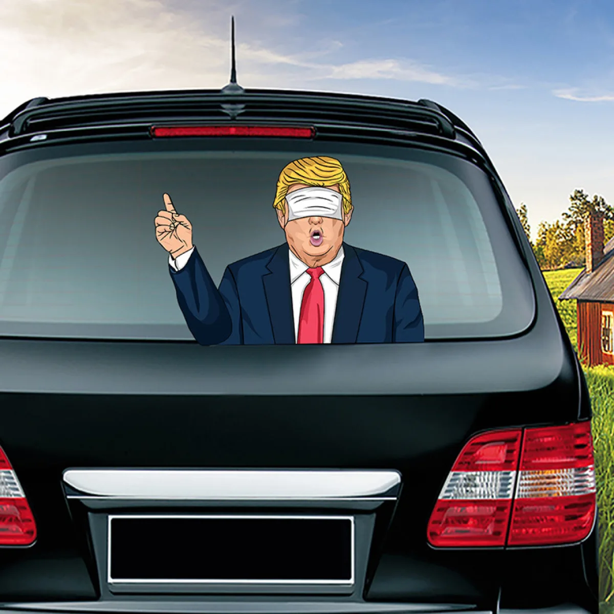 Trump Rain Car Rear Window Wiper Sticker: Waterproof Car Sticker for Rear Vehicle Windshield,gift, Decal Vinyl, Waterproof