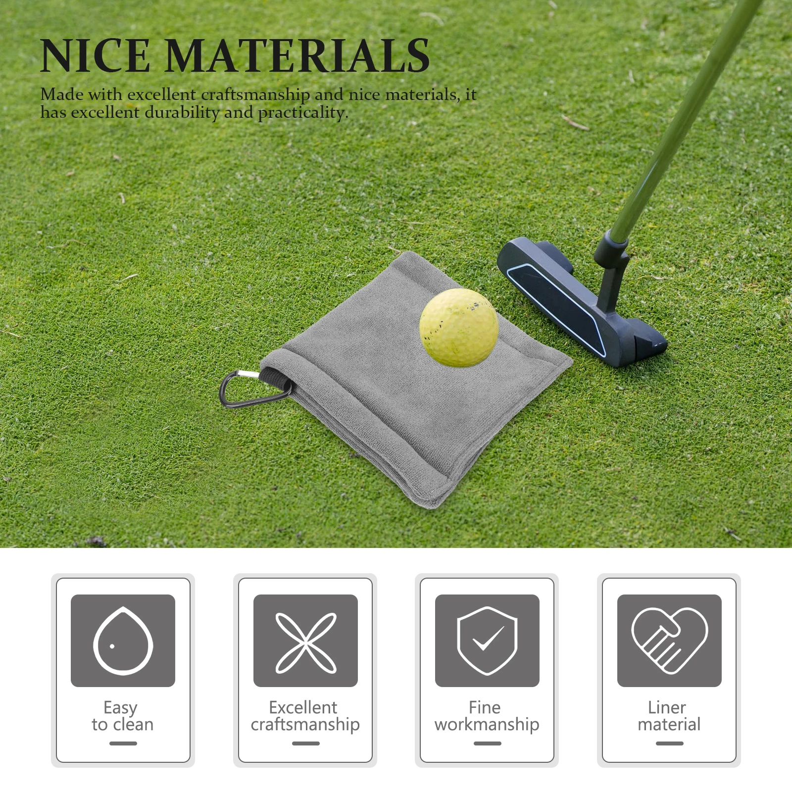 

Detergent Fitness Microfiber Cleaning Cloth Golf Towels for Bags Absorbent Golfing Balls Wiping