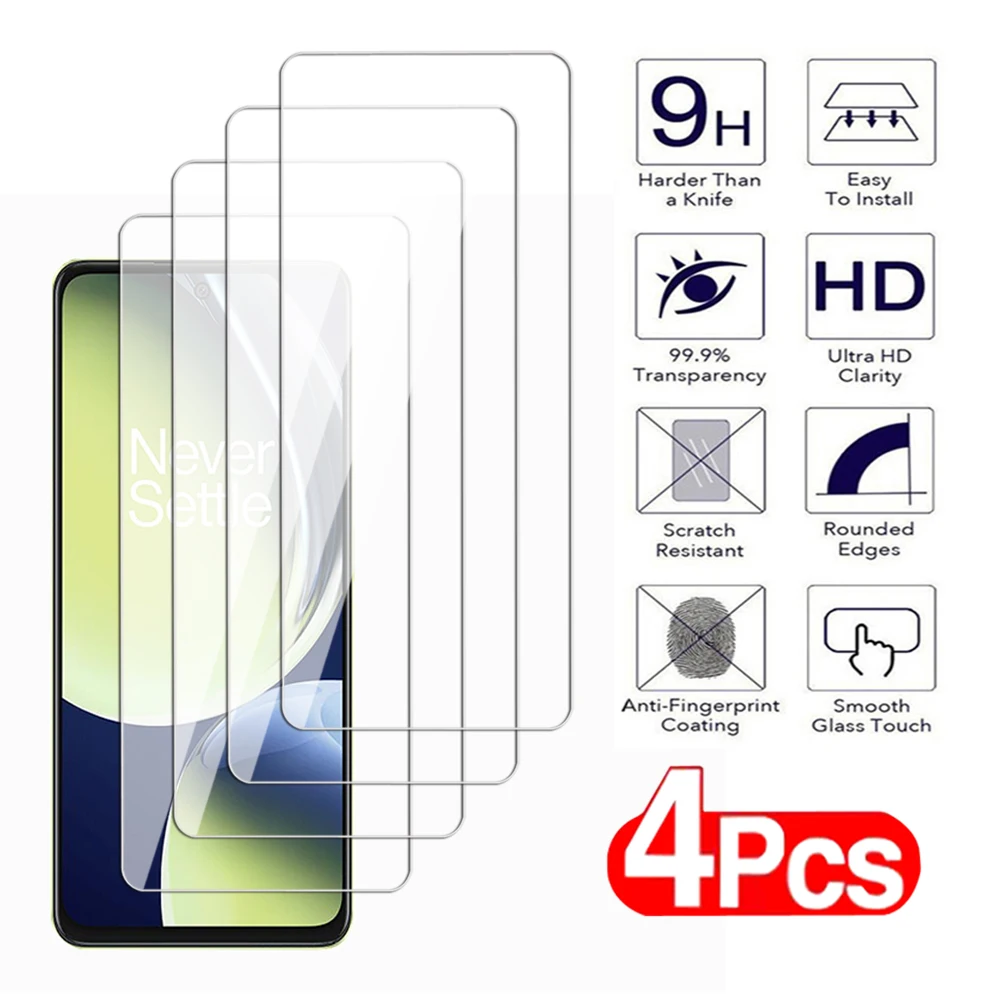 Film de protection d'écran pour OnePlus Nord CE 2 3 Lite ACE Pro Lite 5G, 4 pièces, couverture complète, verre Guatemala pour OnePlus Nord 2T 3 ACE 2V