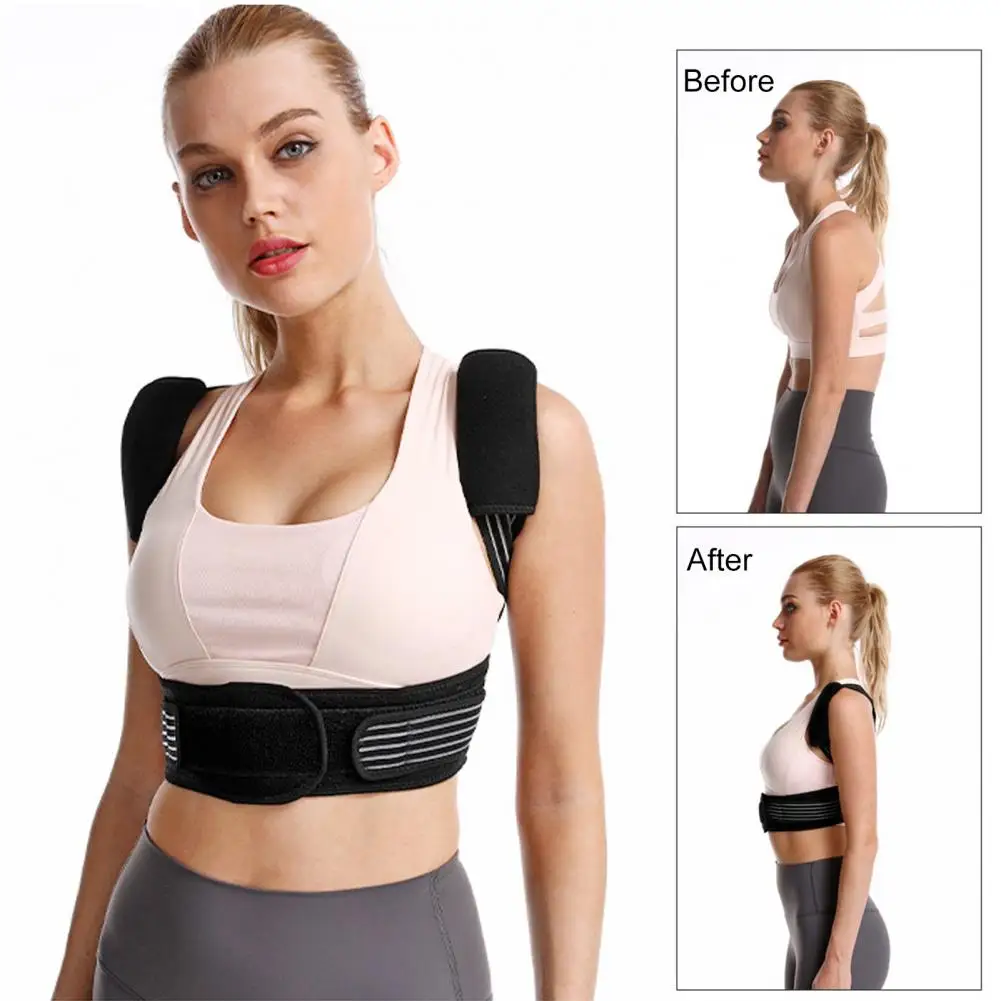 Posture Corrector Adjustable Quick Effect Elastic Widened Strap Multipurpose Support Back Polyester Women Men Back Brace Support