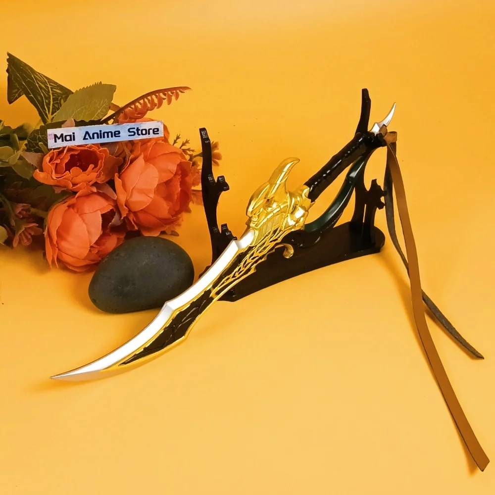 8.6inch Solo Leveling Katana Ninja Knife Sword Real Size Japanese Sung Jin-Woo Samurai Metal Anime Cosplay Prop Unsharp Toy Gift