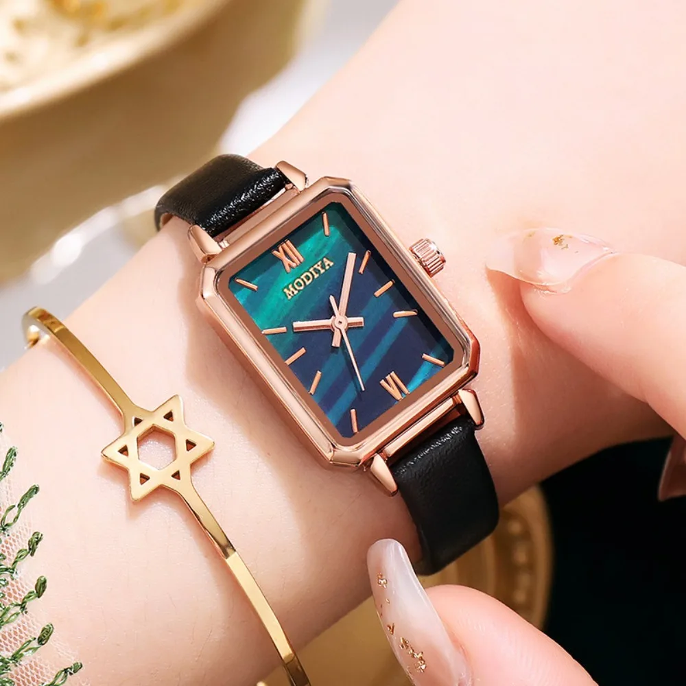 Relojes de lujo para mujer, reloj de cuero, relojes de pulsera de cuarzo para mujer