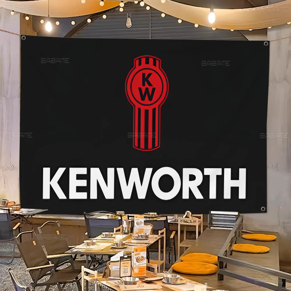 KENWORTH Logo Cartoon Flag Art Science Fiction Room Home Decor Wall Hanging Home Decor Banner