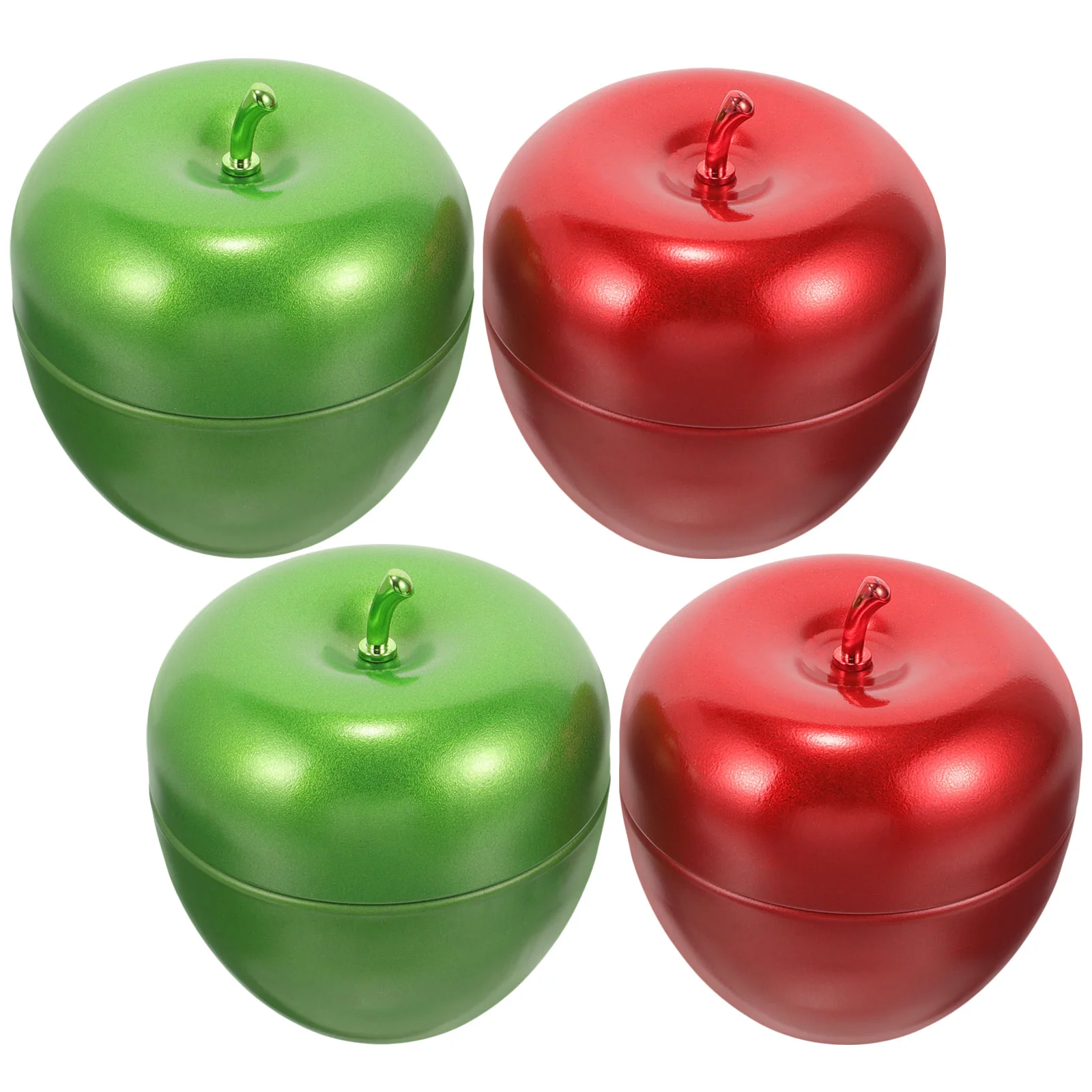 Tinplate Bobbing Apples Container Containers for Food Tea Canister Christmas Tree Cookie Jar