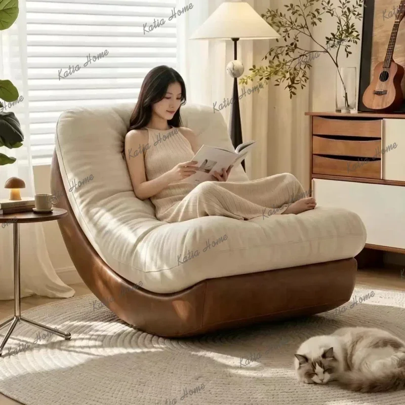 Ergonomic Luxury Lounge Chair Designer Art Fancy Wooden Salon Living Room Chairs Relaxing Quality Sillones