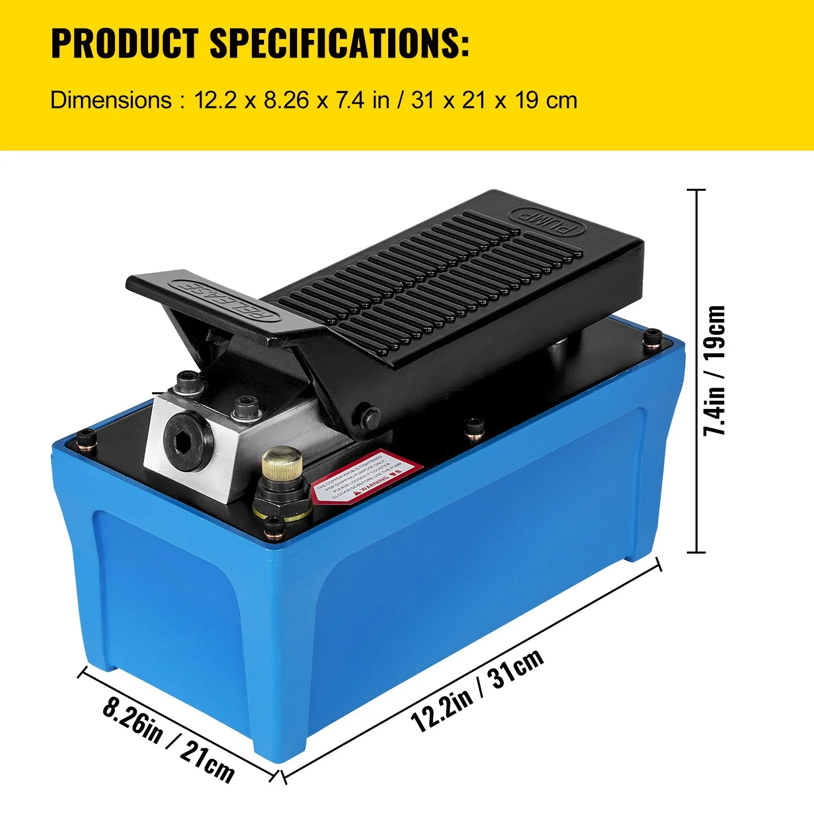 Air Hydraulic Pump Pneumatic Hydraulic Foot Pump 10000PSI for Heavy Machinery Rigging & Moving, Auto Repair, Oil Rigging