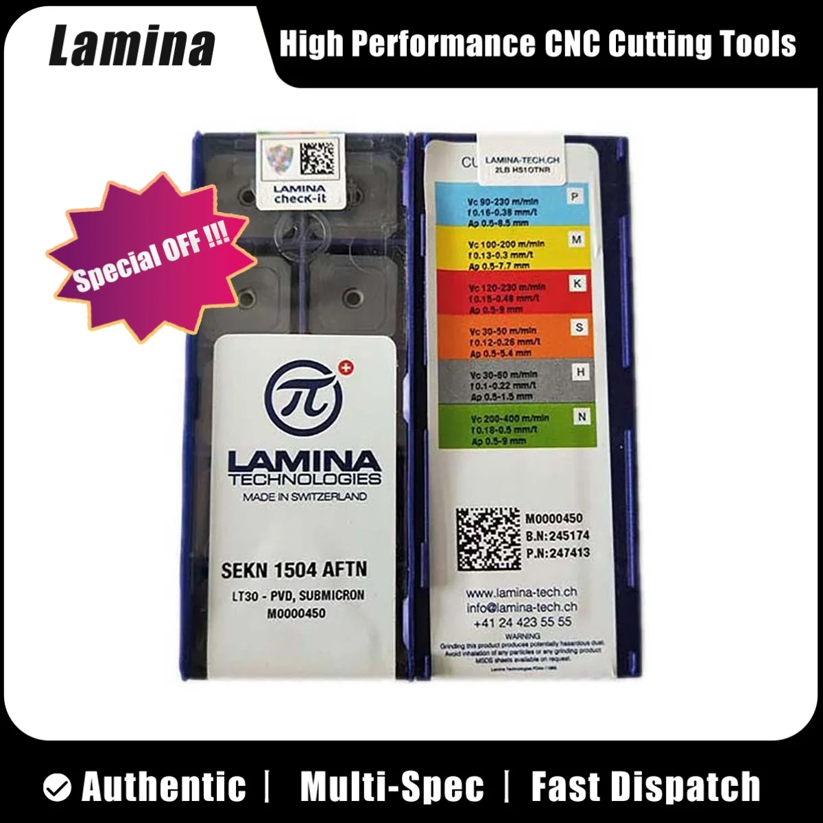 LAMINA Original SEKN SEKN1204 SEKN1504 SEKN1203 AFTN LT30 Tool Inserts Carbide Milling Turning Milling Cutter
