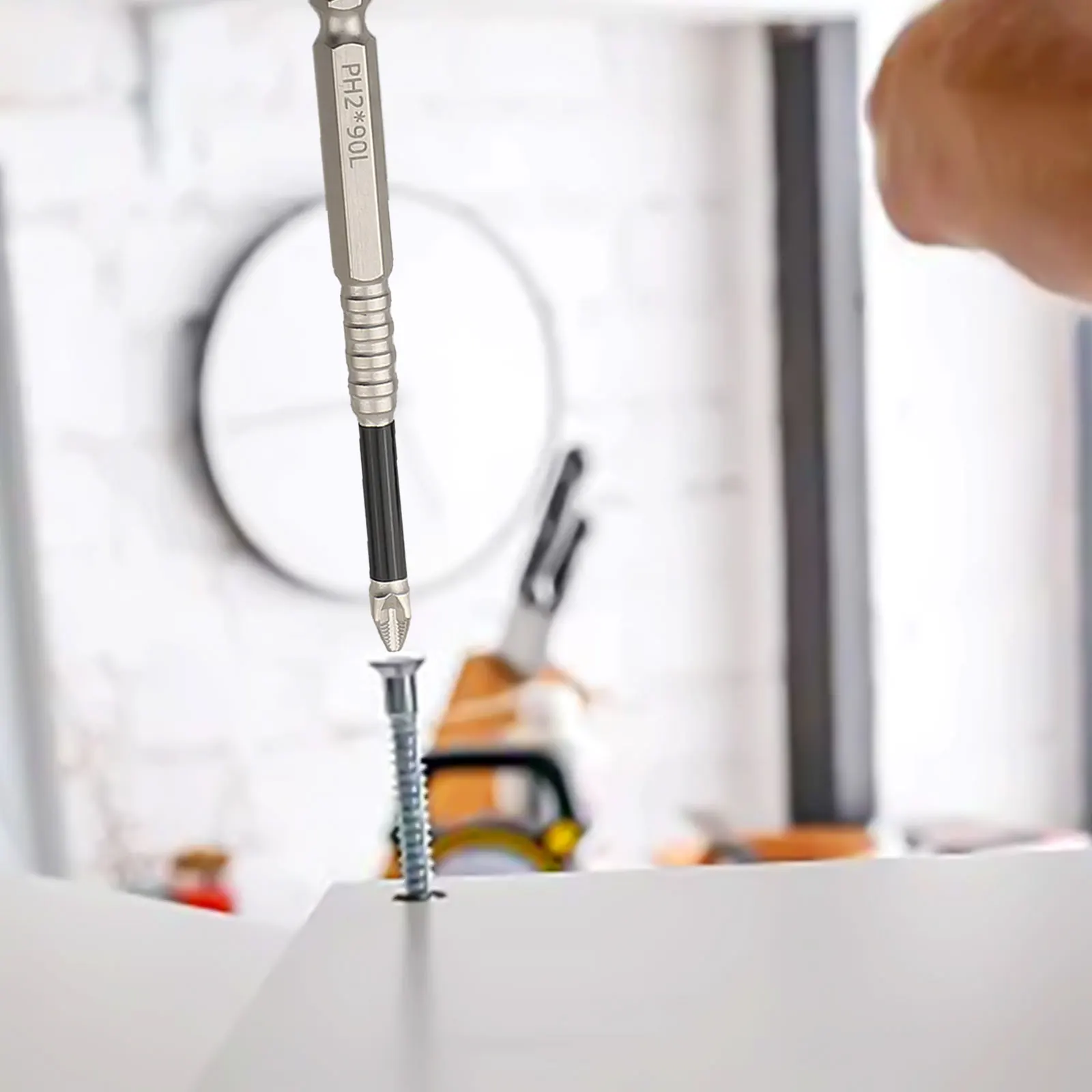 Chave de fenda transversal magnética, cabeça de lote PH2, aço de liga, antiderrapante, brocas longas para parafusar forte de alta resistência, 5 PCs, 6PCs