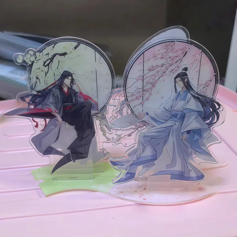 

Mo Dao Zu Shi Animation Accessories Wei Wu Xian Lan Wang Ji Double Sided Standing Plate Spring Banquet Flowing Sand Figurine