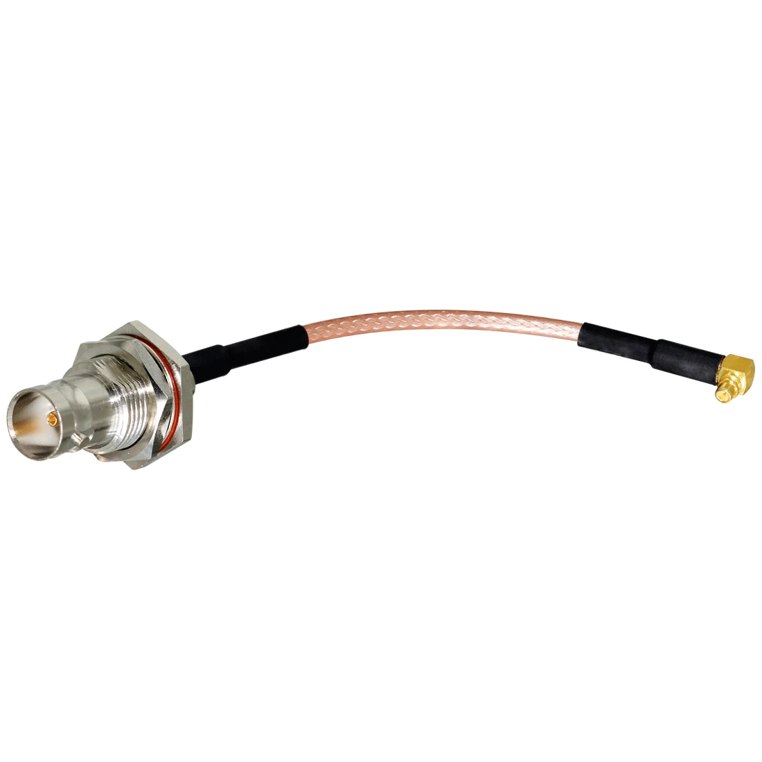 1pc BNC Female Bulkhead to MMCX Male Right Angle RG179 Cable Adapter 75Ohm 15cm/30cm/50cm/100cm