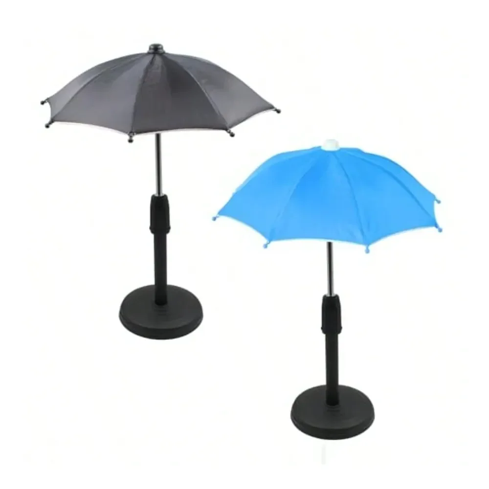 

2 Sets Small Drink And Phone Umbrellas With Base Holder 10.6 Inch Retractable Sun Shade Umbrellas For Beach Pool Patio Keeps Yo