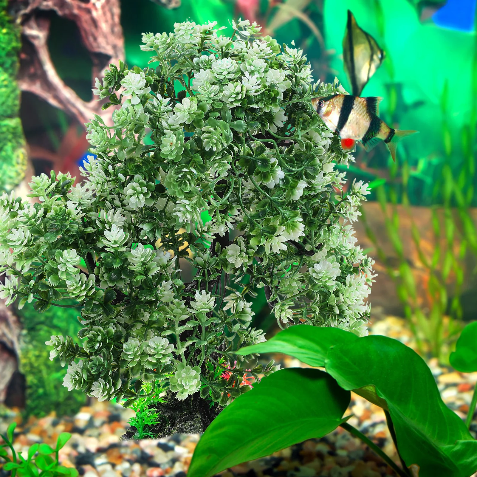 

Artificial Tree Decor for Fish Tank Aquarium Simulation Resin Plant Realistic Underwater Landscape Ornament Desktop Home Decor