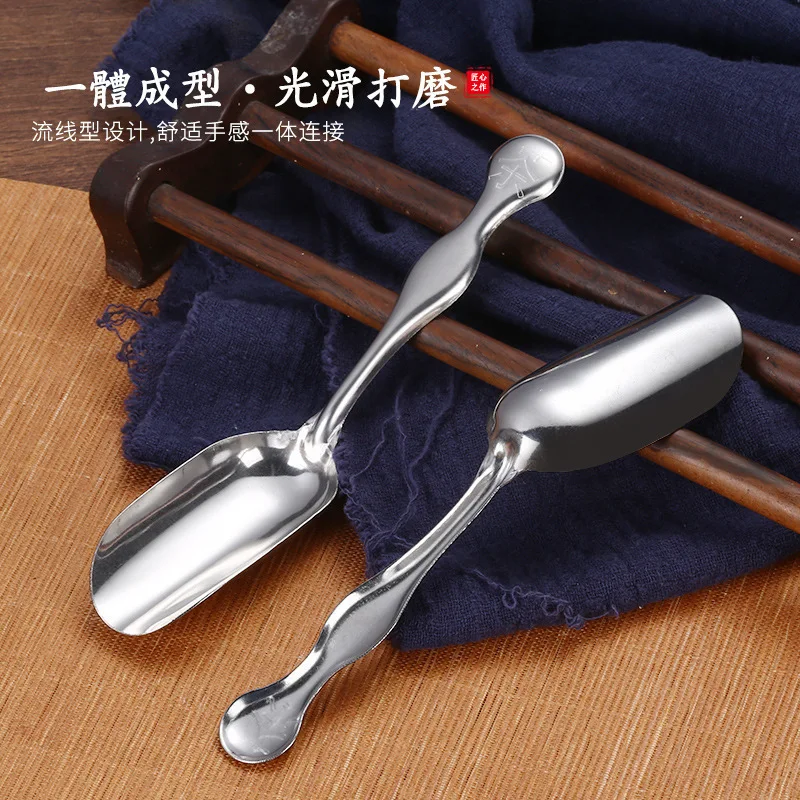 1pcs Stainless Steel Mini Teaspoon Tea Accessories Coffee Powder Ice Bean Shovel Candy Scoops Salt Sugar Teaspoon Kitchen Gadget