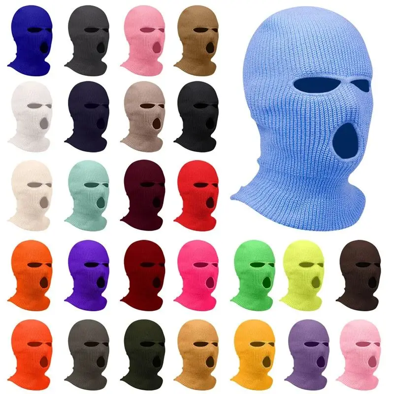 Full Face Mask Knitted Pullover Hat For Men Women Winter Outdoor Sports Military Tactical Cycling Camping Hunting Ski Balaclava