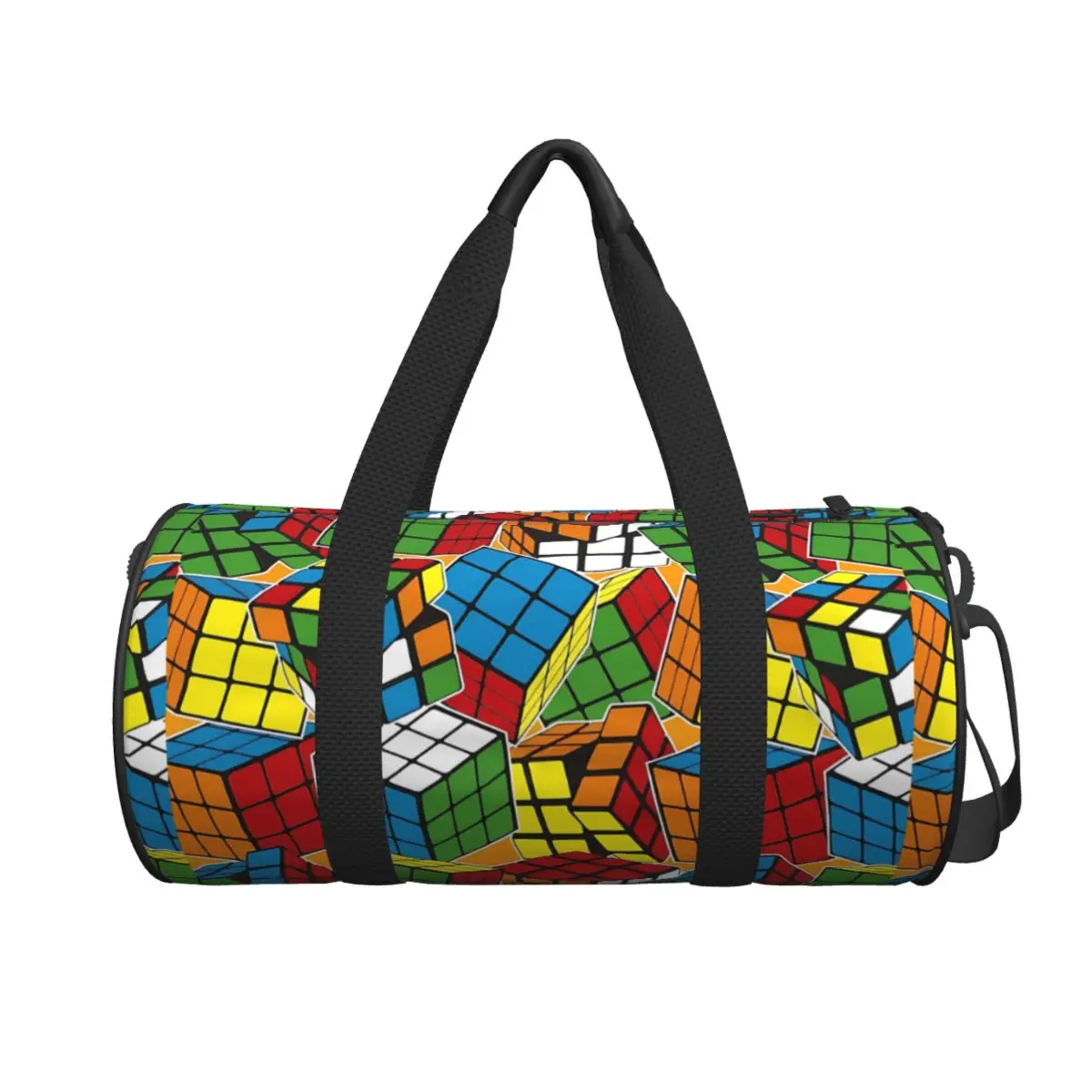 Magic Cube Print Travel Bag Funny Speed Cubing Large Sport Bags Waterproof Men's Printed Gym Bag Yoga Vintage Fitness Bag