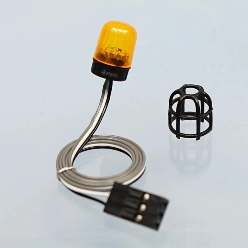 1pcs 360 Degree Rotating Light LED Engineering Lamp 1/14 For Tamiya Lesu For Scania Man Actros Volvo Car Parts Rc Truck Trailer