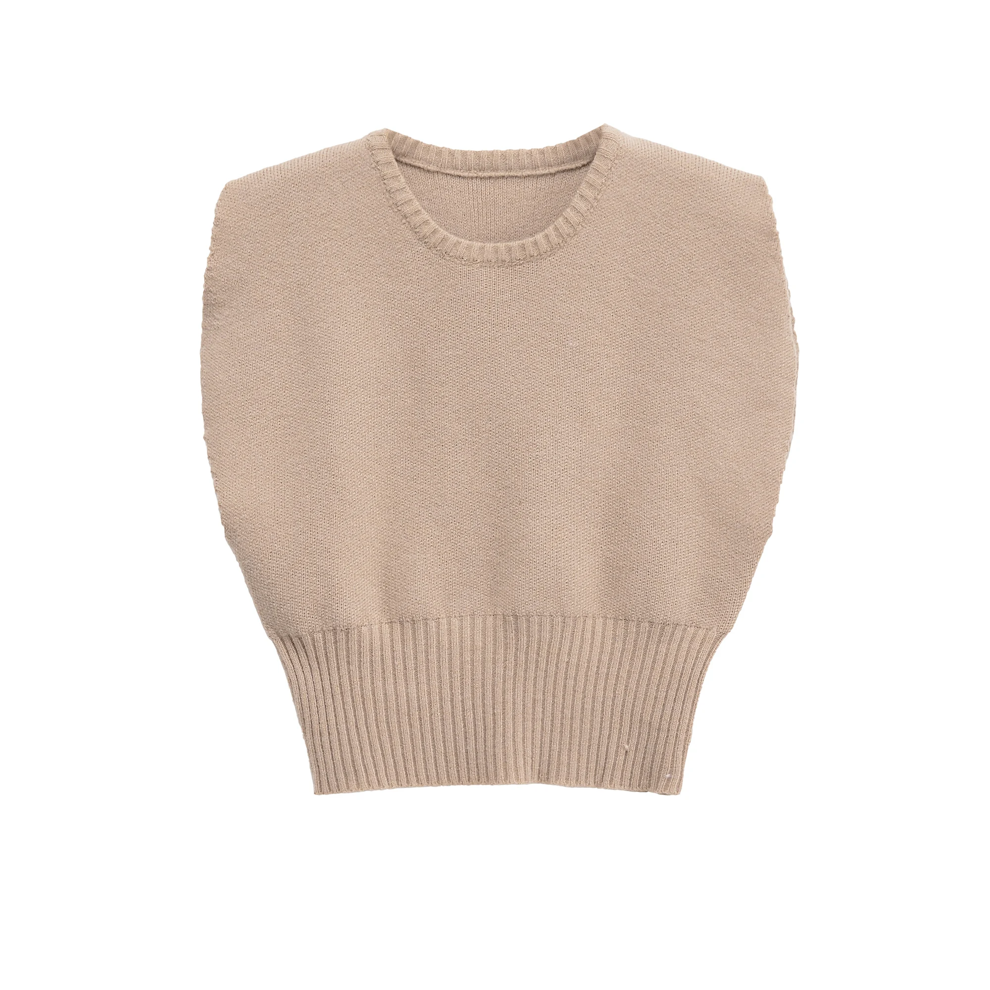 

Women's clothing autumn new products simple and versatile casual and fashionable loose round neck sleeveless knitted vest