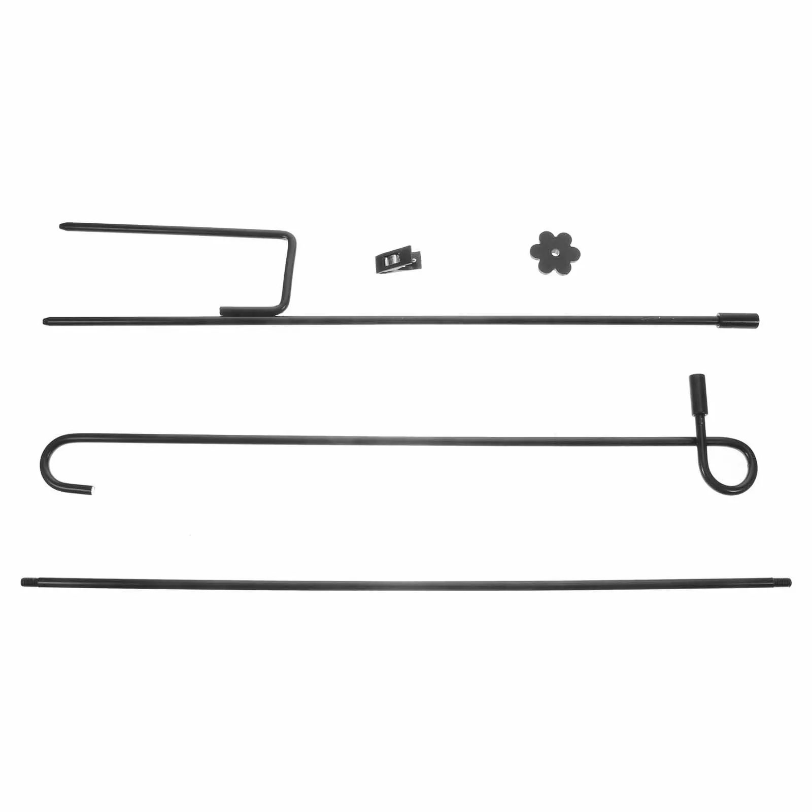 

1Set Strong Garden Flag Pole Holder Stable Structure Artistic Shape Seasonal Banners Front Door Backyard Decor