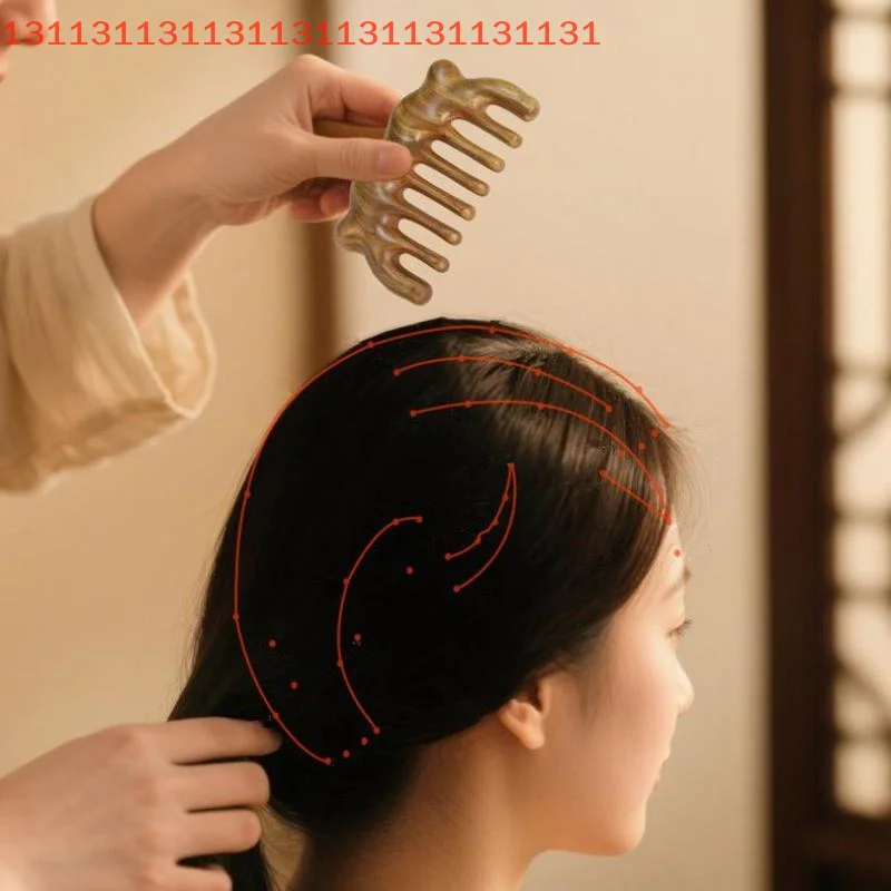 

Wood Meridian Massage Comb Head Face Scalp Gua Sha Massager Natural Facial Sandalwood Wide Tooth Guasha Scraping Body Massage