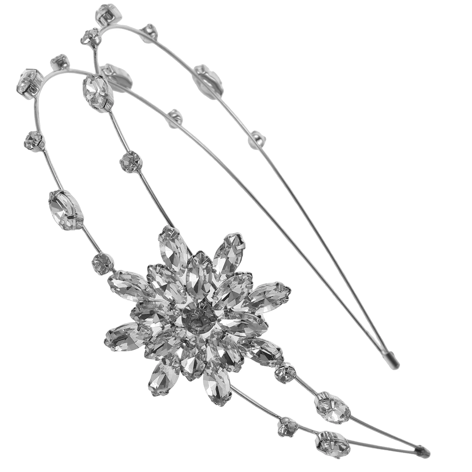 

Snowflake Crystal Headband Silver Color Women Hair Accessories Bride Headdress Party Hairband Bridal Decor Adult Thin Hair
