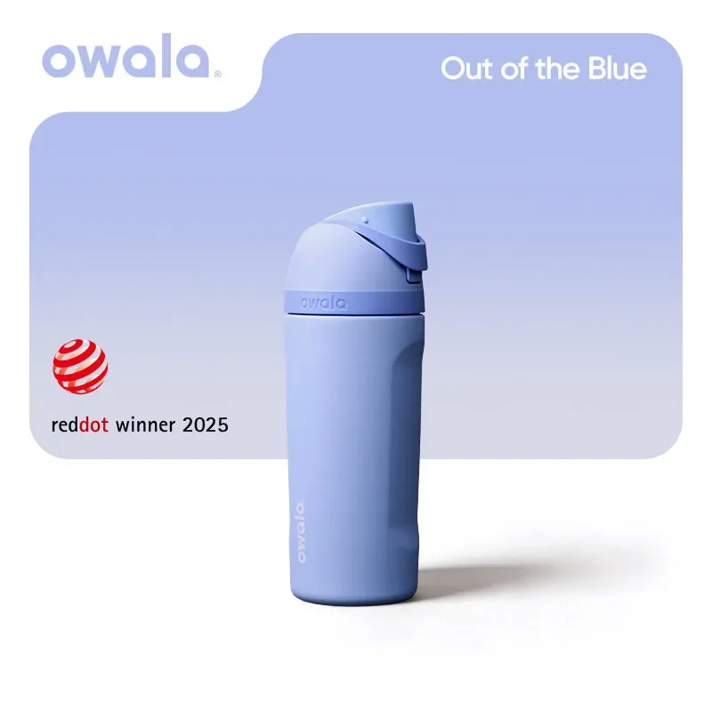 Owala 16oz Cold Insulated Straw Cup New Stainless Steel Water Bottle Accompanying Cup High Beauty Insulated Cup Elastic Lid