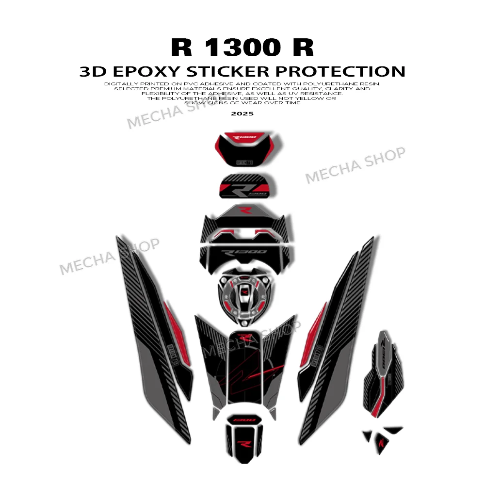 For R 1300 R 2026 R1300R 2025 Motorcycle Accessories Fuel Tank Cap Waterproof Protective Kit Sticker