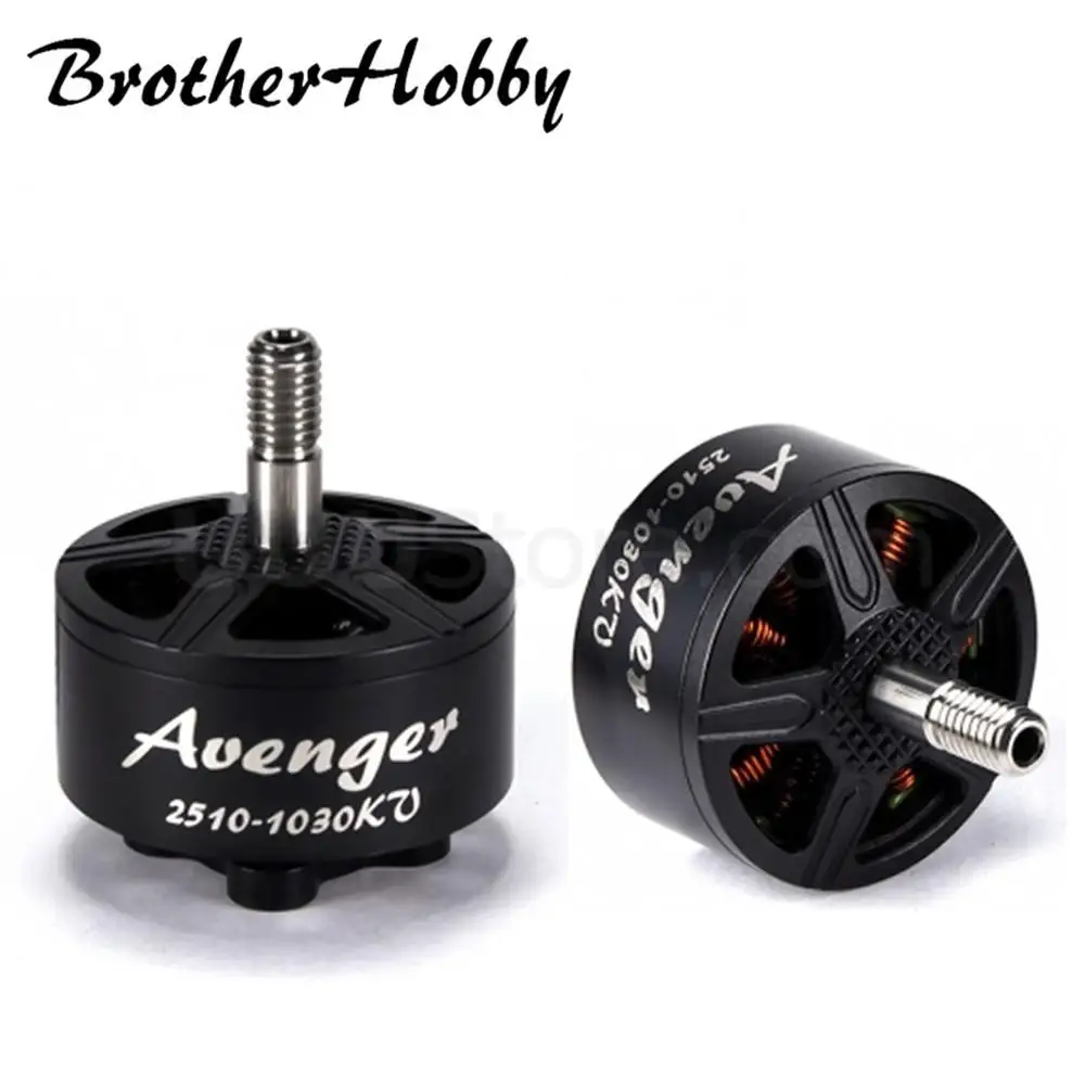 Brotherhobby Avenger 2510 1030KV / 1380KV 5-7S Brushless Motors W/ 5mm Titanium Alloy hollow shaft for FPV Racing Drone