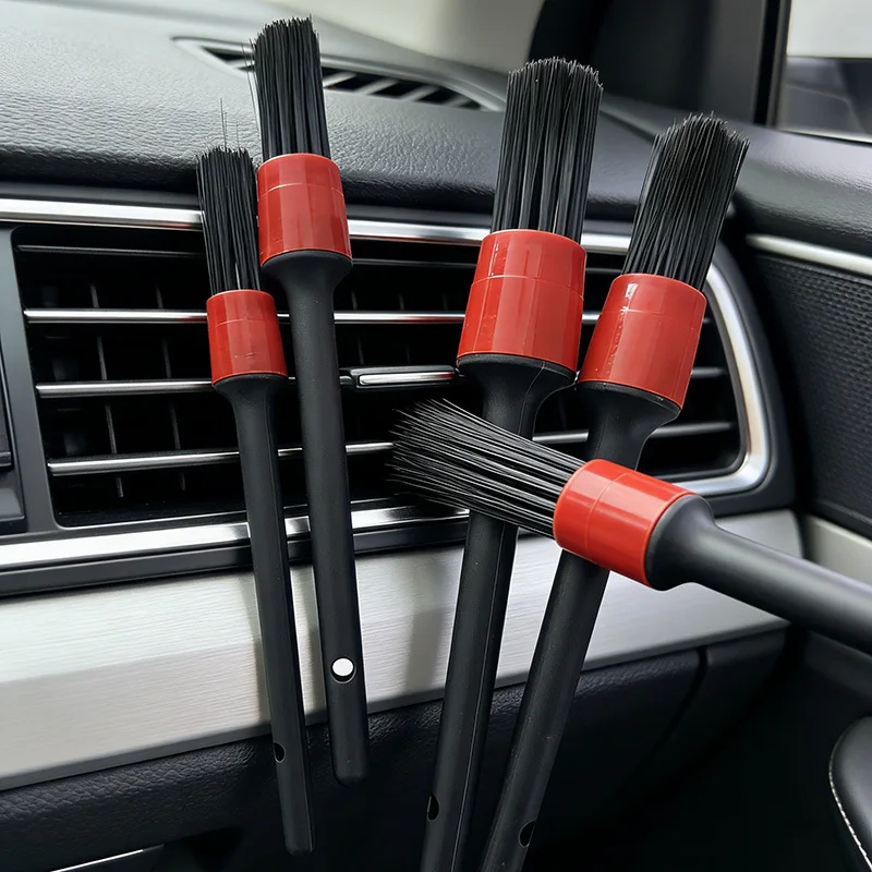 Cepillos de cerdas suaves para limpieza de automóviles, para limpiar ruedas, ventilaciones e interiores