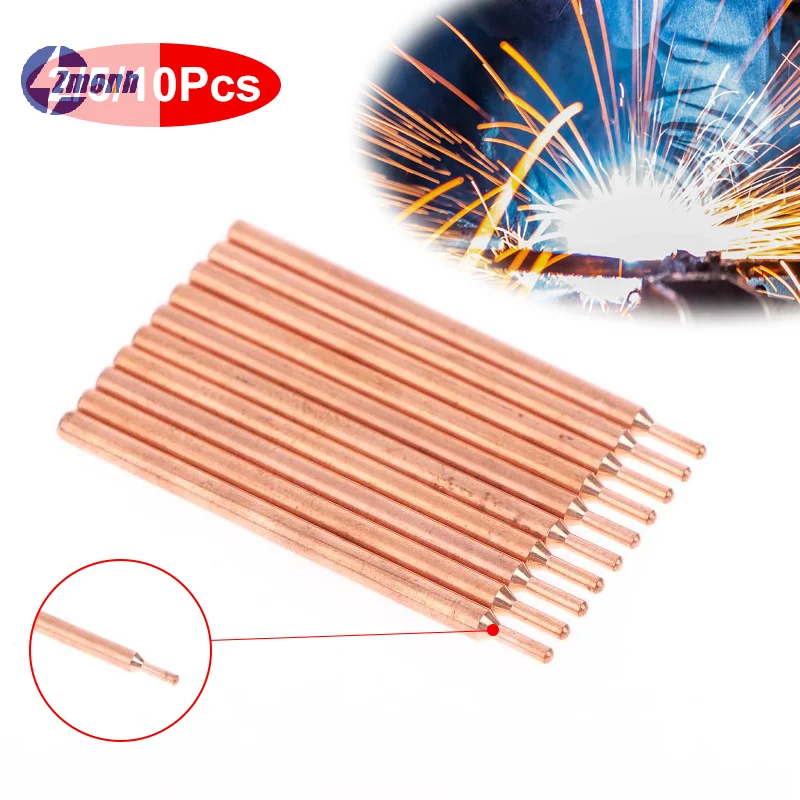 

New！2/5/10Pcs 3MM Purple Copper Oxide Electrode Head 18650 Power Battery Double Head Spot Welding Needle 스팟 용접 바늘