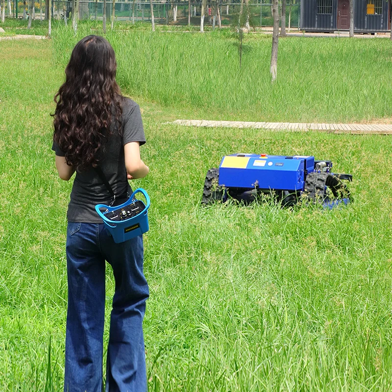 Индивидуальная газонокосилка с дистанционным управлением для травы, гусеничная радиоуправляемая газонокосилка с гусеницей