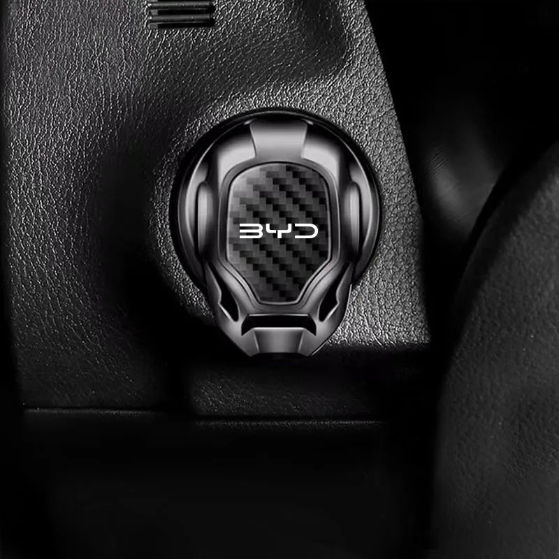 Car Push Start Button Protective Cover Decoration Suitable for BYD Song Pro QIn PLUS Max Yuan EV Seal Dolphin Atto3 Tang