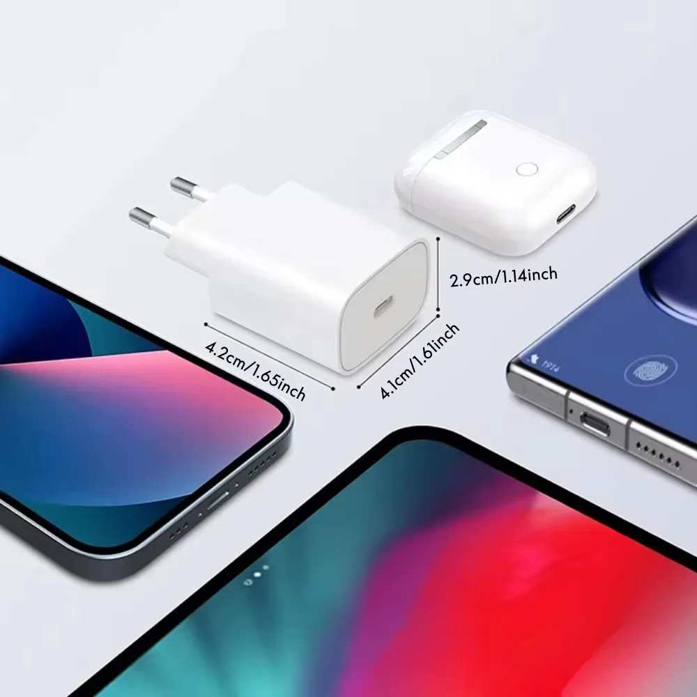 25W PD Fast Charger for Charging USB C Quick Power Adapter Cube iPhone 17 16 15 14 13 Pro Max Samsung S25/24/23 Xiaomi Huawei view 6