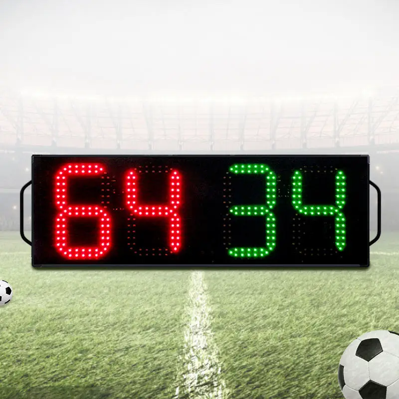 GANXIN 8-in LED Portable Football Electronic Soccer Change Player Display Board 1 Side Referee Substitution Boards Equipment