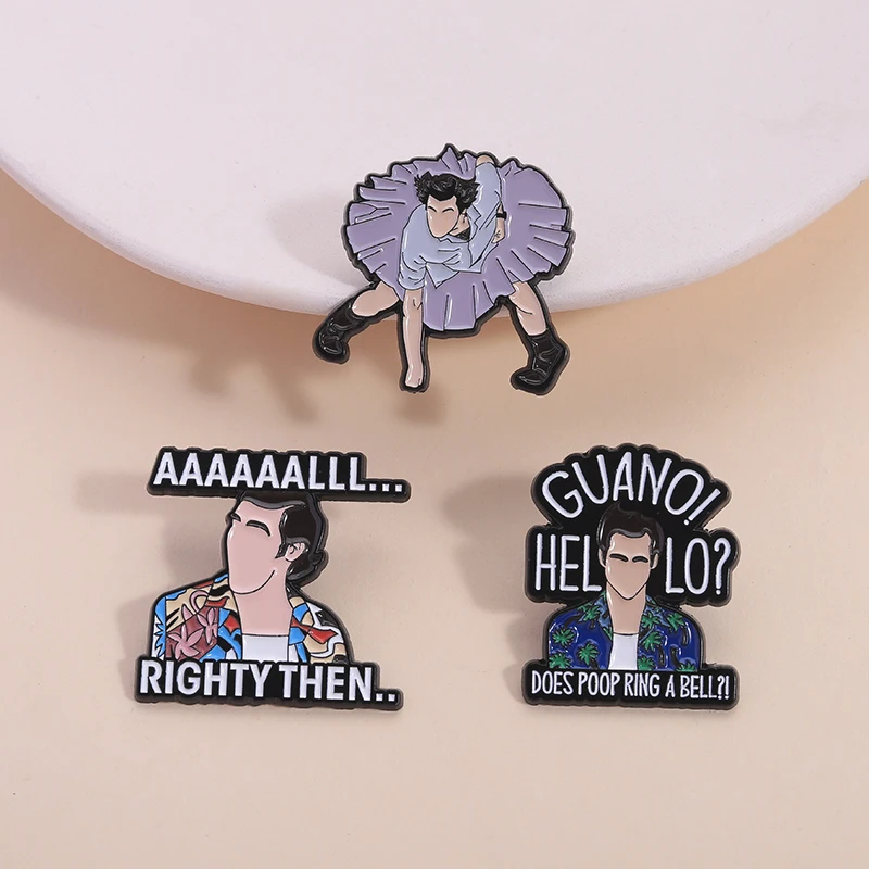 Ace Ventura Comedy Movies Enamel Pin Funny Quote Guano Hello Does Poor Ring a Bell Alrighty Then Brooch Lapel Badge Jewelry Gift