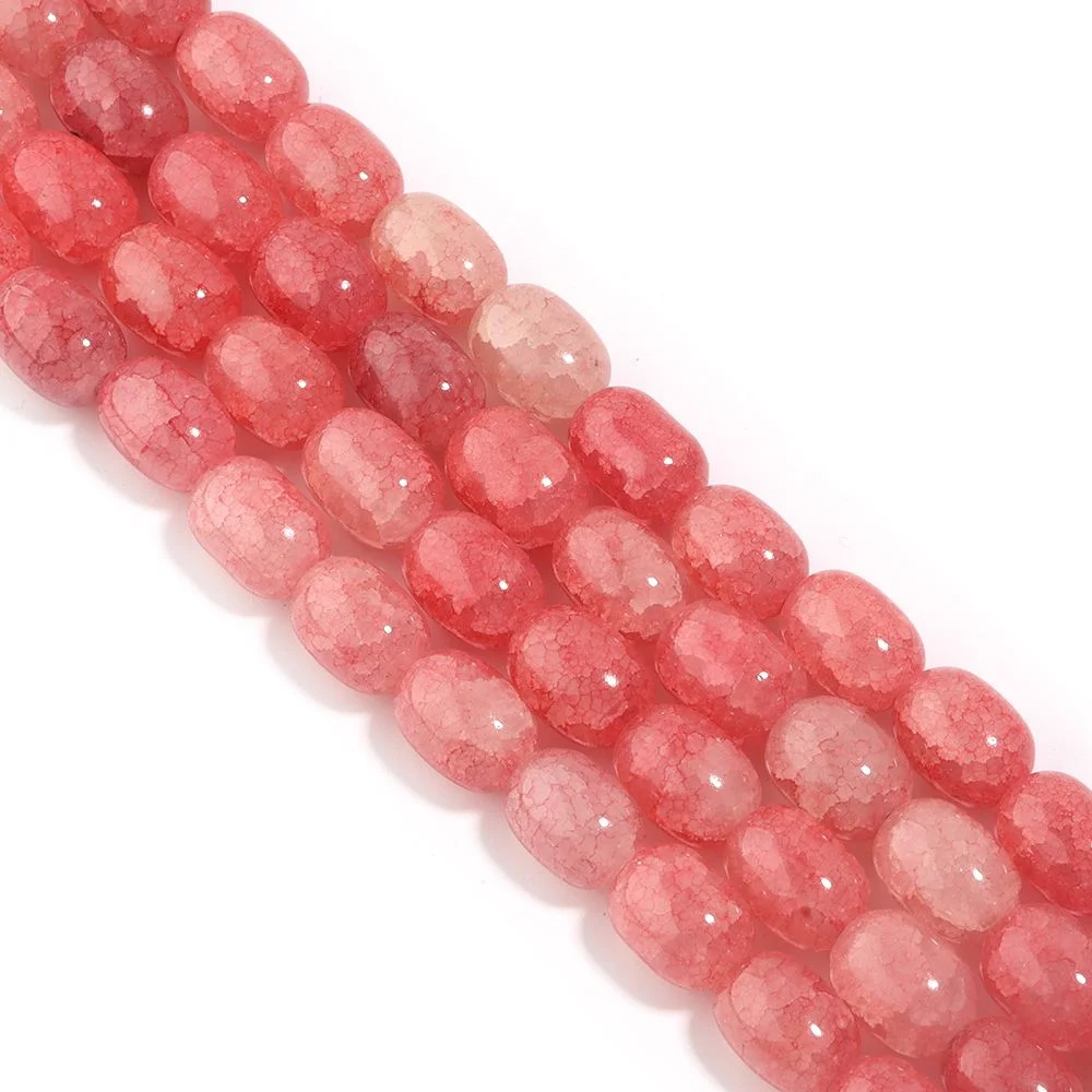 Ongeveer 28 stks 10x14mm Kleurrijke Glazen Kralen Vat Vorm Losse Spacer Kralen Voor Sieraden Maken DIY Armband ketting Accessoires